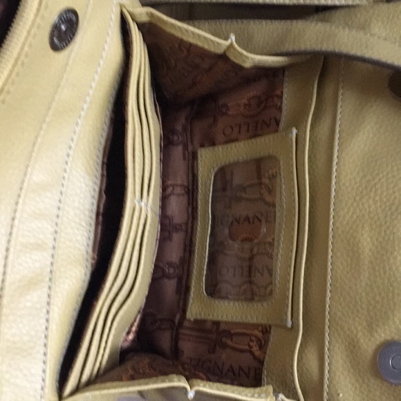 TIGNANELLO Yellow Pebble Leather Crossbody - Picture 5 of 11